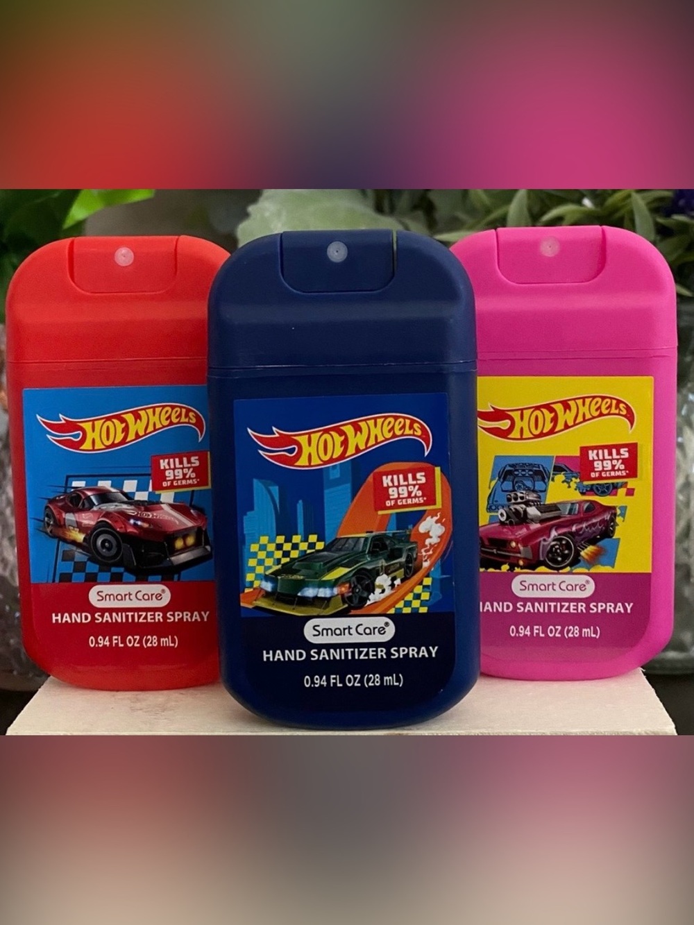 🆕🛞 SMART CARE LIMITED EDITION “HOTWHEELS” 3-PACK HAND SANITIZER. BRAND NEW!
